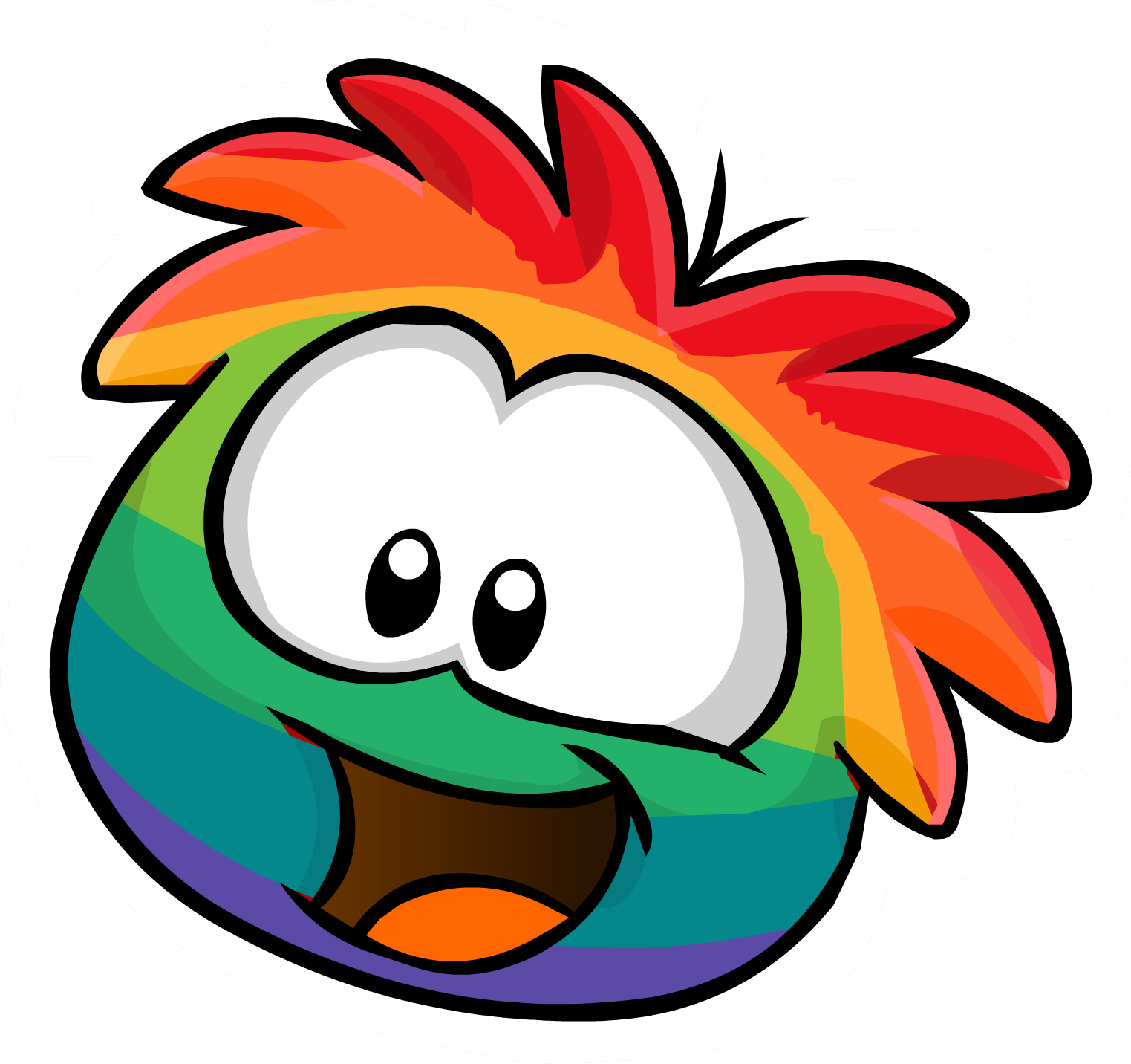 Rainbow Puffle Pin - Club Penguin Encyclopedia