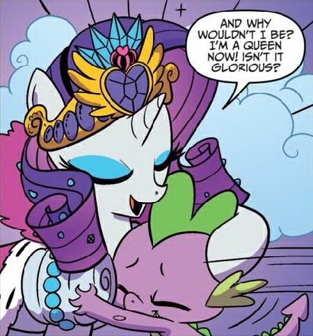 Image - IDW Spike Rarity Hug.jpg - My Little Pony Friendship is Magic Wiki