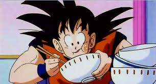 Image - Goku eating 3.jpg - The mushroom fighters Wiki