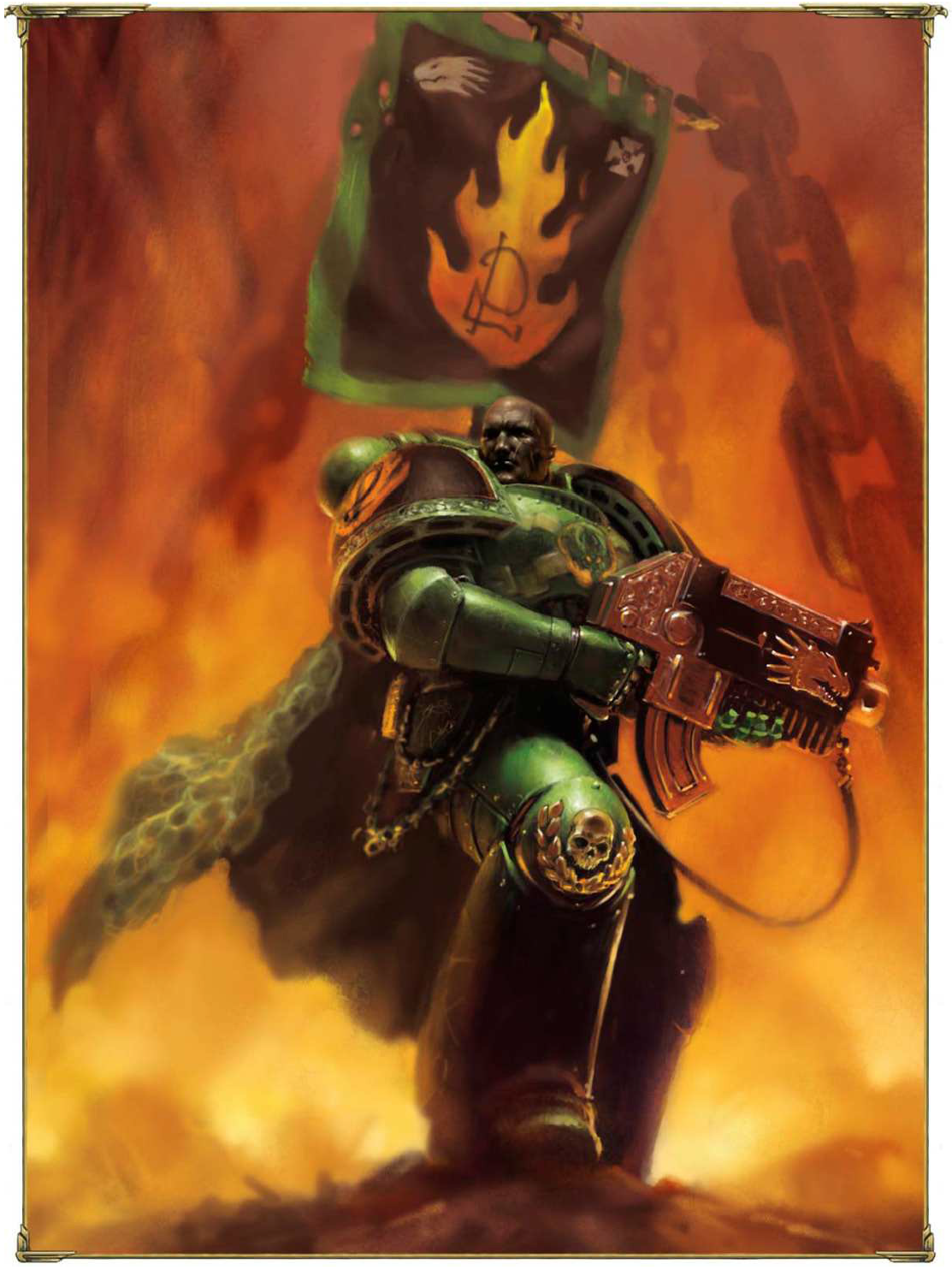 Salamander art, Warhammer 40k salamanders, Warhammer art